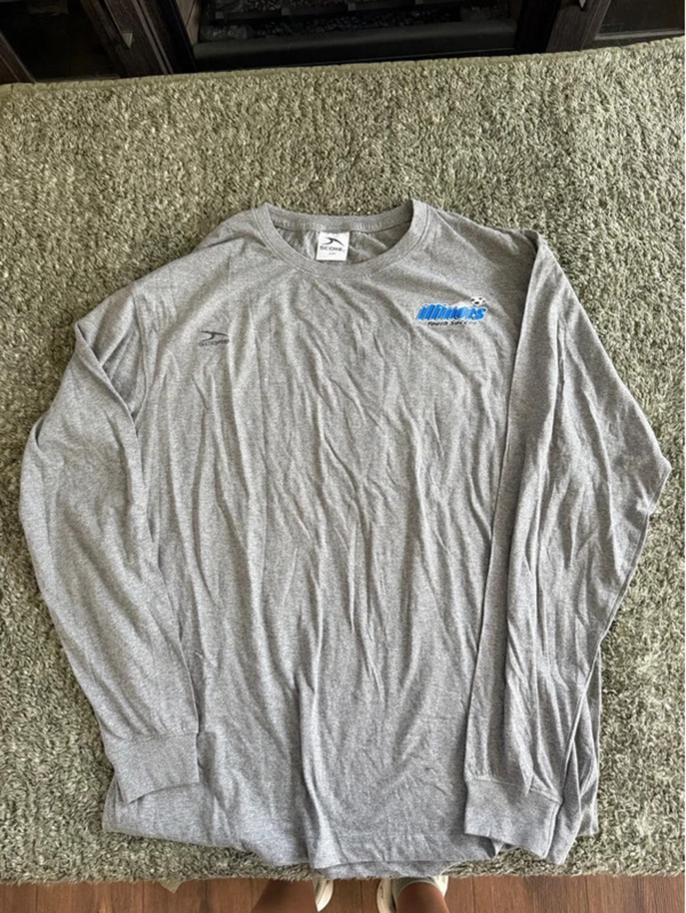 Score Illinois Youth Soccer Long Sleeve Shirt 2XL Gray